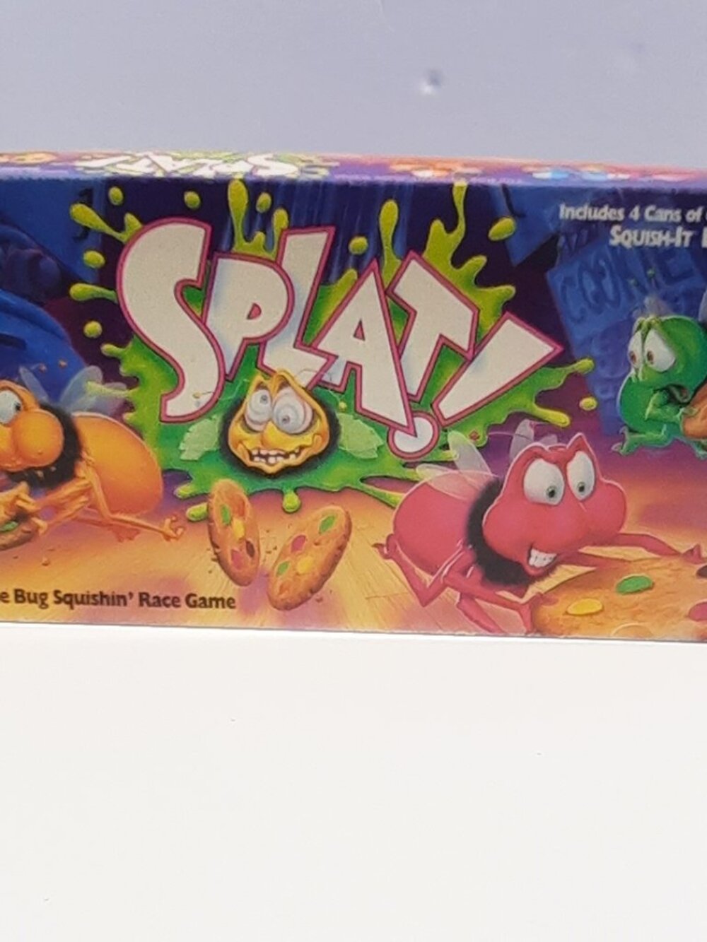 SPLAT 1990 Milton Bradley The Bug Squishin Race Board Game New Dough COMPLETE